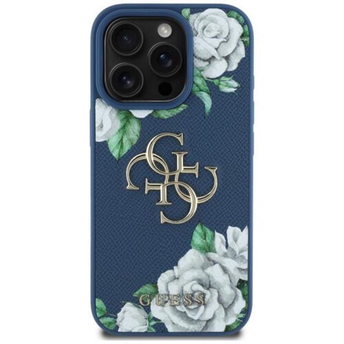 Guess GUHCP16LPGROP4MB Grained Roses Big 4G Logo tok iPhone 16 Pro - kék - Image 2
