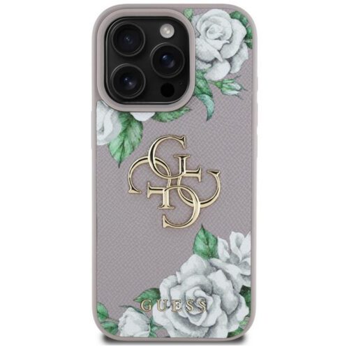 Guess GUHCP16LPGROP4MU Grained Roses Big 4G Logo tok iPhone 16 Pro - fáradt lila - Image 2