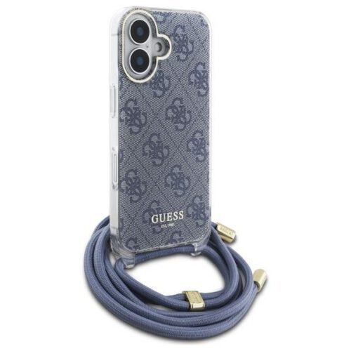 Guess GUHCP16SHC4SEB Crossbody Cord 4G Print keménytok iPhone 16 - kék - Image 2