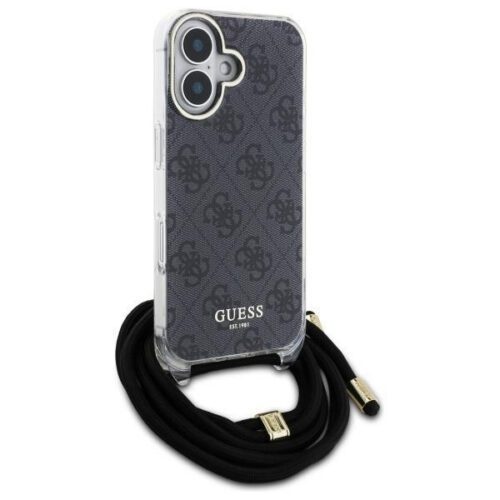 Guess GUHCP16SHC4SEK Crossbody Cord 4G Print keménytok iPhone 16 - fekete - Image 2