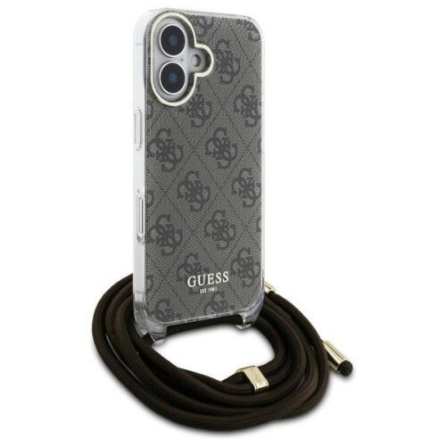 Guess GUHCP16SHC4SEW Crossbody Cord 4G Print keménytok iPhone 16 - barna - Image 2