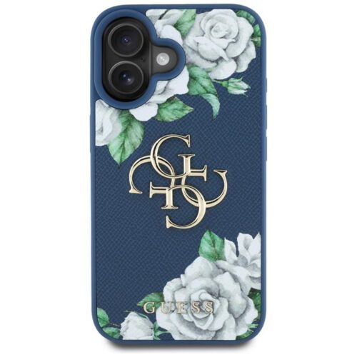 Guess GUHCP16SPGROP4MB Grained Roses Big 4G Logo tok iPhone 16 - kék - Image 2