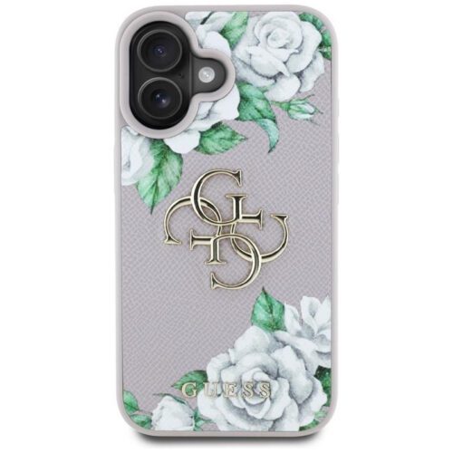 Guess GUHCP16SPGROP4MU Grained Roses Big 4G Logo tok iPhone 16 - fáradt lila - Image 2