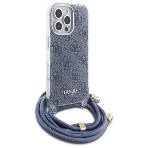 Guess GUHCP16XHC4SEB Crossbody Cord 4G Print keménytok iPhone 16 Pro Max - kék - Image 2