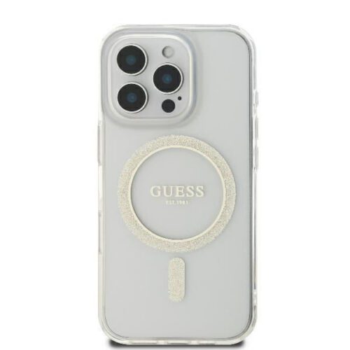 Guess GUHMP16LHFGERET IML Glitter Circle MagSafe keménytok iPhone 16 Pro - átlátszó - Image 2