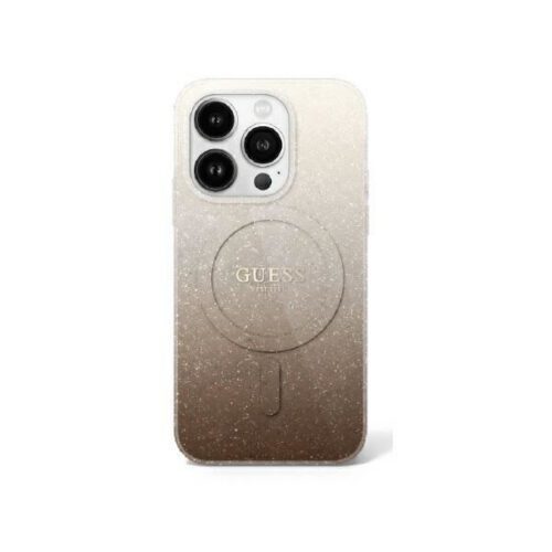 Guess GUHMP16LHGRCELW IML Glitter Gradient MagSafe keménytok iPhone 16 Pro - barna