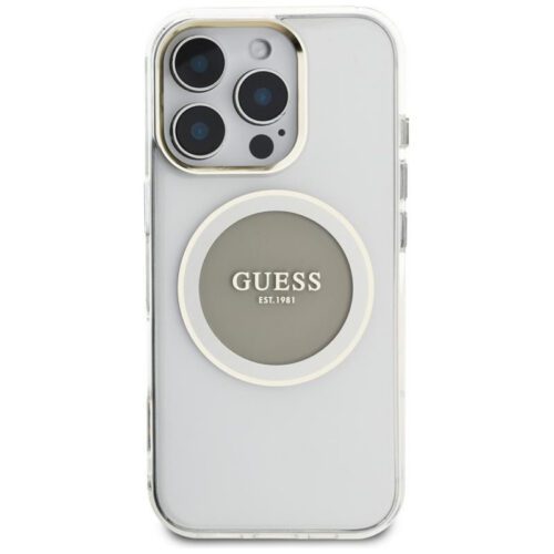 Guess GUHMP16LHTDRCEDG IML Metal Colored Circle Classic Logo MagSafe-kompatibilis tok iPhone 16 Pro - szürke - Image 2