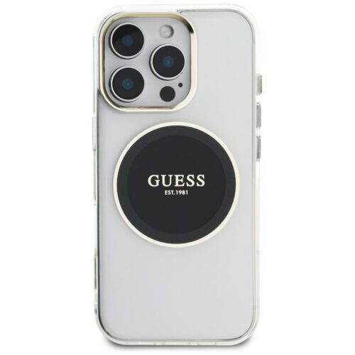 Guess GUHMP16LHTDRCEDK IML Metal Colored Circle Classic Logo MagSafe-kompatibilis tok iPhone 16 Pro - fekete - Image 2