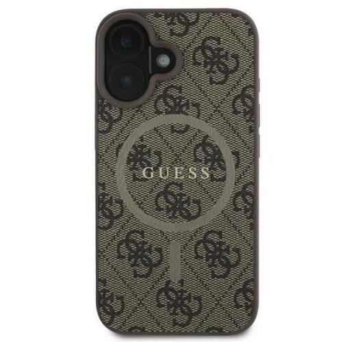 Guess GUHMP16MG4GFRW 4G Ring Classic Logo MagSafe keménytok iPhone 16 Plus - barna - Image 2