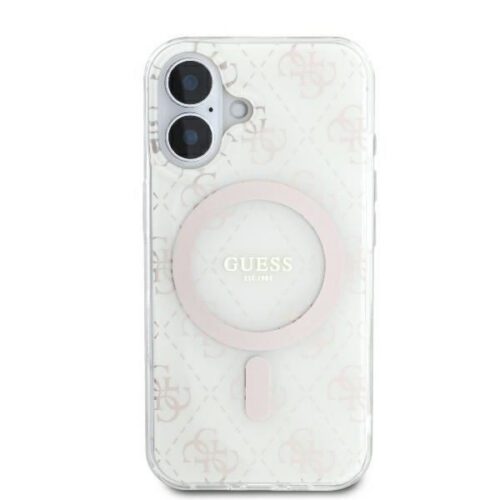 Guess GUHMP16MH4DTEH IML 4G Background MagSafe keménytok iPhone 16 Plus - fehér - Image 2