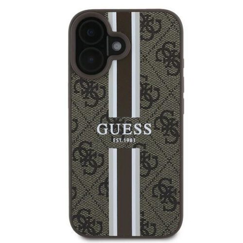 Guess GUHMP16MP4RPSW 4G Printed Stripes MagSafe keménytok iPhone 16 Plus - barna - Image 2