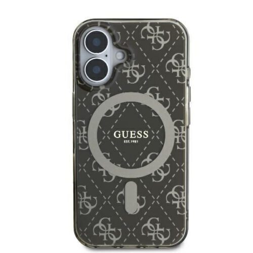 Guess GUHMP16SH4DTEW IML 4G Background MagSafe keménytok iPhone 16 - barna - Image 2