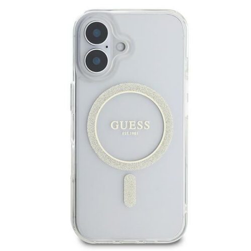 Guess GUHMP16SHFGERET IML Glitter Circle MagSafe keménytok iPhone 16 - átlátszó - Image 2