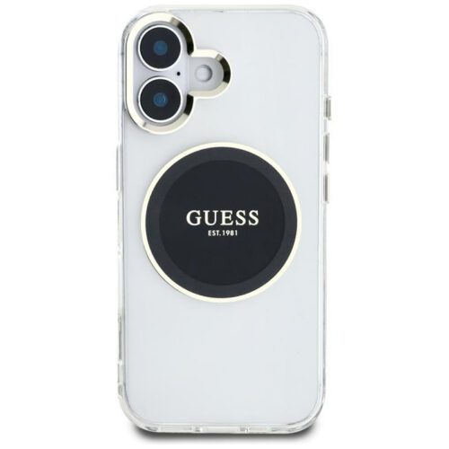 Guess GUHMP16SHTDRCEDK IML Metal Colored Circle Classic Logo MagSafe-kompatibilis tok iPhone 16 - fekete - Image 2