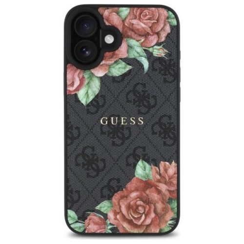 Guess GUHMP16SP4ROPEMCK 4G Flowers Print MagSafe-kompatibilis tok iPhone 16 - fekete - Image 2