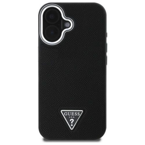 Guess GUHMP16SPGTSPSK Grained Triangle MagSafe keménytok iPhone 16 - fekete - Image 2
