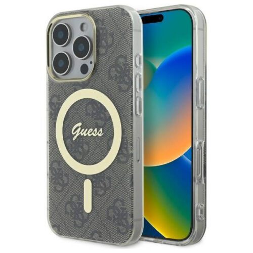 Guess GUHMP16XH4STW iPhone 16 Pro Max 6.9" barna keménytok IML 4G MagSafe