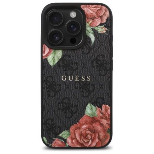 Guess GUHMP16XP4ROPEMCK 4G Flowers Print MagSafe-kompatibilis tok iPhone 16 Pro Max - fekete - Image 2