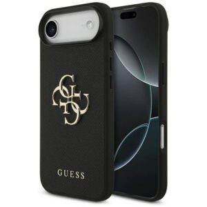 Guess szemcsés Big 4G & Classic Logo tok iPhone Air fekete