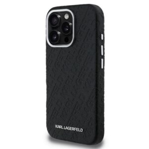 KARL LAGERFELD GRAINED PU REPEATED LOGO MAGSAFE szilikon telefonvédő (ütésállóság