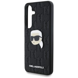 KARL LAGERFELD LEATHER MONOGRAM PIN LOGO KARL HEAD szilikon telefonvédő (ütésállóság