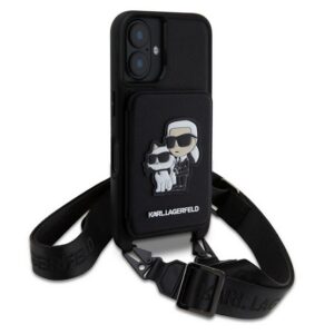 KARL LAGERFELD SAFFIANO CROSSBODY STRAP szilikon telefonvédő (ütésállóság