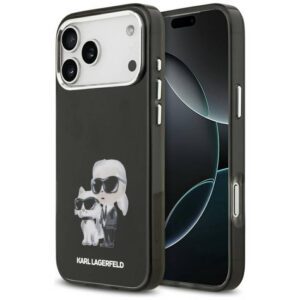 Karl Lagerfeld IML Aquarelle Karl & Choupette & Logo MagSafe tok iPhone 17 Pro Fekete