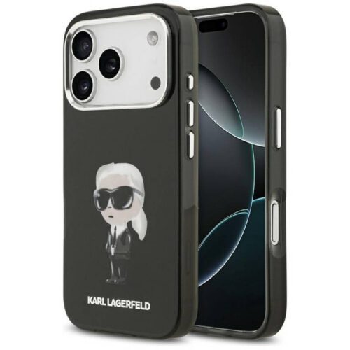 Karl Lagerfeld IML Aquarelle Karl & Logo Karl & Logo MagSafe tok iPhone 17 Pro-hoz Fekete