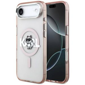 Karl Lagerfeld IML IML Choupette Sketch Logo MagSafe tok iPhone Air rózsaszínhez