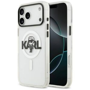 Karl Lagerfeld IML Karl Sketch Logo MagSafe tok iPhone 17 Pro Max számára Tiszta