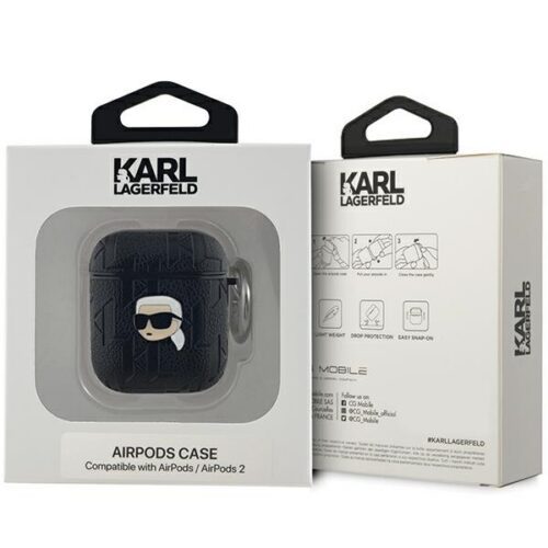 Karl Lagerfeld KLA2PGKIPK Monogram Karl Head tok AirPods 1/2 - fekete - Image 2