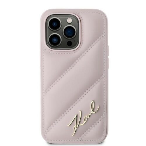 Karl Lagerfeld KLHCP14LPQDSMGP Diagonal Quilted Script tok iPhone 14 Pro - rózsaszín - Image 2