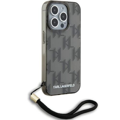 Karl Lagerfeld KLHCP15LHKDPNSK IML Mono KL Pattern & Cord tok iPhone 15 Pro - fekete - Image 2