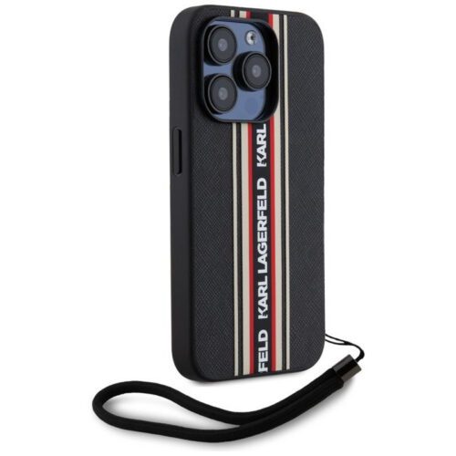 Karl Lagerfeld KLHCP15XPAMSCNSR Saffiano Athleisure Stripes Cord tok iPhone 15 Pro Max - piros - Image 2