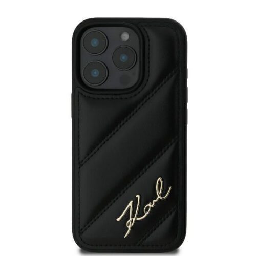 Karl Lagerfeld KLHCP16LPQDSMGK Quilted Signature keménytok iPhone 16 Pro - fekete - Image 2