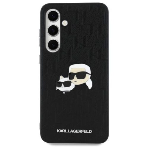 Karl Lagerfeld KLHCS24FEPGKLKCPK Monogram Karl&Chaoupette Head Pin keménytok Samsung Galaxy S24 FE - fekete - Image 2