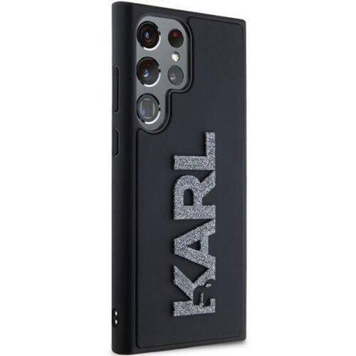 Karl Lagerfeld KLHCS24L3DMBKCK 3D Rubber Glitter Logo keménytok Samsung Galaxy S24 Ultra - fekete - Image 2