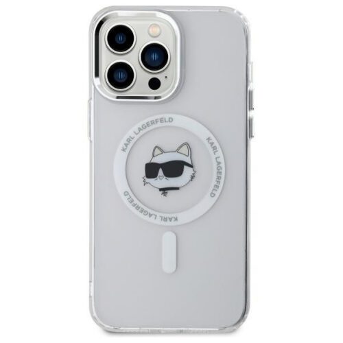 Karl Lagerfeld KLHMP13XHLSCHH IML Metal Choupette Head MagSafe-kompatibilis keménytok iPhone 13 Pro Max - fehér - Image 2