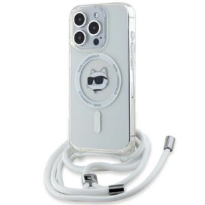 Karl Lagerfeld KLHMP14XHCCHNT IML Choupette Head & Cord MagSafe-kompatibilis tok iPhone 14 Pro Max - átlátszó