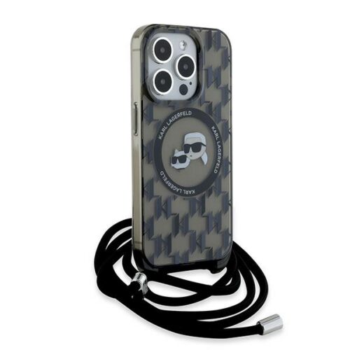 Karl Lagerfeld KLHMP15LHCCKCKLCK IML Crossbody Monogram Karl & Choupette Head MagSafe-kompatibilis tok iPhone 15 Pro - fekete - Image 2
