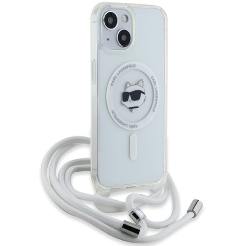 Karl Lagerfeld KLHMP15SHCCHNT IML Choupette Head&Cord MagSafe-kompatibilis tok iPhone 15 - átlátszó - Image 2