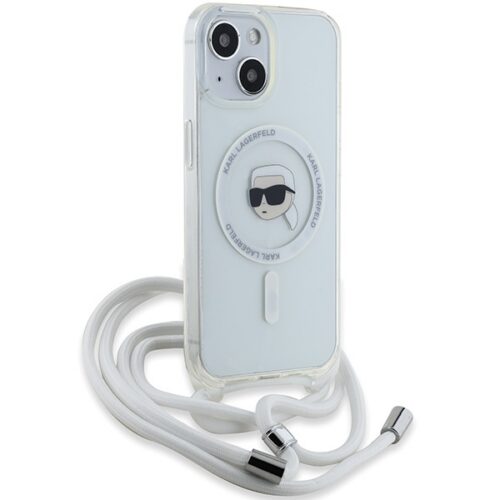 Karl Lagerfeld KLHMP15SHCKHNT Crossbody IML Karl Head MagSafe-kompatibilis tok iPhone 15 - átlátszó - Image 2