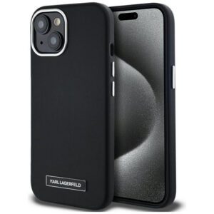Karl Lagerfeld KLHMP15SPGMSRPK FW Metal Plate MagSafe-kompatibilis tok iPhone 15 - fekete