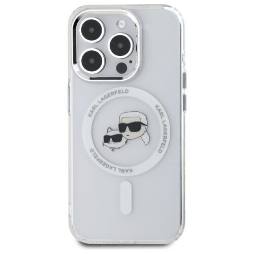 Karl Lagerfeld KLHMP15XHLSKCH IML Metal Karl&Choupette Head MagSafe-kompatibilis keménytok iPhone 15 Pro Max - fehér - Image 2