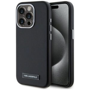 Karl Lagerfeld KLHMP15XPGMSRPK FW Metal Plate MagSafe-kompatibilis tok iPhone 15 Pro Max - fekete