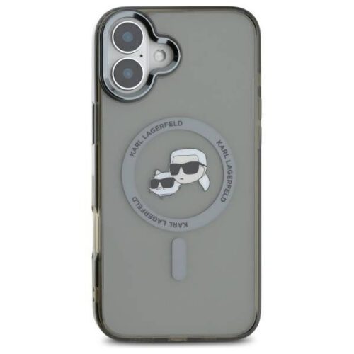 Karl Lagerfeld KLHMP16MHLSKCK iPhone 16 Plus 6.7" fekete keménytok IML fém Karl&Choupette fej - Image 2