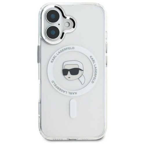 Karl Lagerfeld KLHMP16MHLSKIH IML Metal Karl Head MagSafe keménytok iPhone 16 Plus - fehér - Image 2
