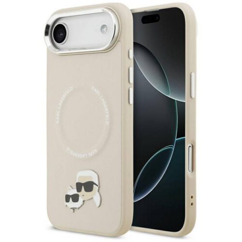 Karl Lagerfeld Karl & Choupette Pins MagSafe tok iPhone Air bézs színűre