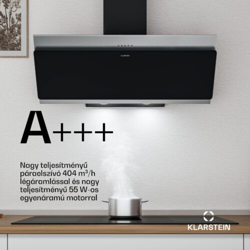 Klarstein Alessia ferde páraelszívó | elszívó és keringtető üzemmód | rozsdamentes acél | 404 m³/h | 90 cm - Image 2