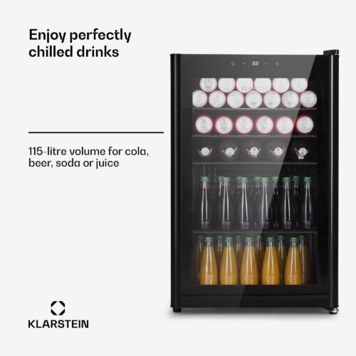 Klarstein Beercave 115 Hűtőszekrény 115 ltr 4 polc Háromszorosan szigetelt üvegajtó Érintős - Image 2